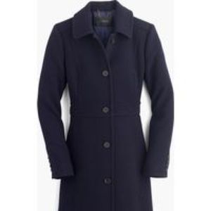 J.Crew Double Cloth Lady Coat - Navy Color